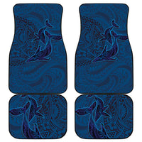 Hawaiian Whales Polynesian Art Motifs Car Mats Blue Color - Polynesian Pride
