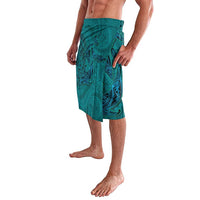 Hawaiian Whales Polynesian Art Motifs Lavalava Turquoise Color - Polynesian Pride