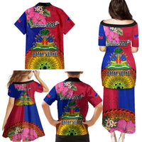Haiti Battle of Vertieres Family Matching Puletasi Dress and Hawaiian Shirt The Haitian Revolution 220th Anniversary Polynesian Style LT03 - Polynesian Pride