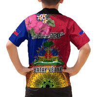 Haiti Battle of Vertieres Kid Hawaiian Shirt The Haitian Revolution 220th Anniversary Polynesian Style LT03 - Polynesian Pride