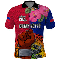 Haiti Battle of Vertieres Polo Shirt The Haitian Revolution 220th Anniversary Polynesian Style LT03 Red - Polynesian Pride