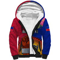 Personalised Haiti Battle of Vertieres Sherpa Hoodie The Haitian Revolution 220th Anniversary Polynesian Style LT03 Unisex Red - Polynesian Pride