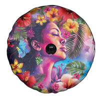 Polynesian Women Spare Tire Cover Tropical Plant - Vibrant Surreal Dreamscape Vibe LT03 - Polynesian Pride