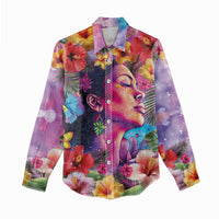 Polynesian Women Women Casual Shirt Tropical Plant - Vibrant Surreal Dreamscape Vibe