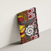 Personalised Aotearoa and Australia Together Canvas Wall Art Koru and Kangaroo - Taniko with Aboriginal Motif