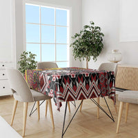 Personalised Aotearoa and Australia Together Tablecloth Koru and Kangaroo - Taniko with Aboriginal Motif