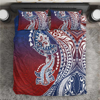 Hawaiian Manta Ray and Hammerhead Shark Tribal Tattoo Bedding Set with Polynesian Tribal Pattern Hawaii Flag Color LT03 Multicolor - Polynesian Pride