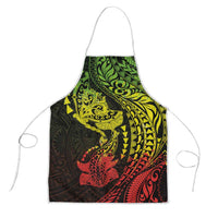 Hawaiian Manta Ray and Hammerhead Shark Tribal Tattoo Apron with Polynesian Tribal Pattern Reggae Style LT03 Multicolor - Polynesian Pride
