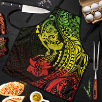Hawaiian Manta Ray and Hammerhead Shark Tribal Tattoo Apron with Polynesian Tribal Pattern Reggae Style LT03 Multicolor - Polynesian Pride