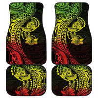 Hawaiian Manta Ray and Hammerhead Shark Tribal Tattoo Car Mats with Polynesian Tribal Pattern Reggae Style LT03 - Polynesian Pride