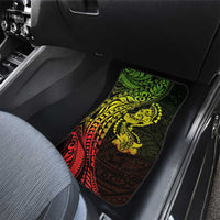 Hawaiian Manta Ray and Hammerhead Shark Tribal Tattoo Car Mats with Polynesian Tribal Pattern Reggae Style LT03 - Polynesian Pride