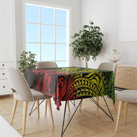 Hawaiian Manta Ray and Hammerhead Shark Tribal Tattoo Tablecloth with Polynesian Tribal Pattern Reggae Style