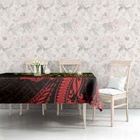 Hawaiian Manta Ray and Hammerhead Shark Tribal Tattoo Tablecloth with Polynesian Tribal Pattern Reggae Style