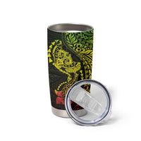 Hawaiian Manta Ray and Hammerhead Shark Tribal Tattoo Tumbler Cup with Polynesian Tribal Pattern Reggae Style