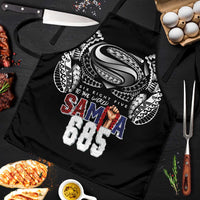 Super Samoa-Six Eight Five to The World Apron Traditional Samoan Tattoo Black Color
