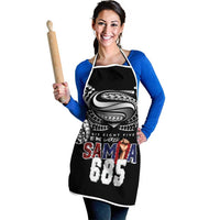 Super Samoa-Six Eight Five to The World Apron Traditional Samoan Tattoo Black Color
