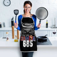 Super Samoa-Six Eight Five to The World Apron Traditional Samoan Tattoo Black Color