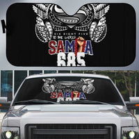 Super Samoa-Six Eight Five to The World Auto Sun Shade Traditional Samoan Tattoo Black Color