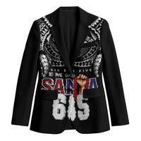 Super Samoa-Six Eight Five to The World Blazer Traditional Samoan Tattoo Black Color LT03 Unisex Black - Polynesian Pride