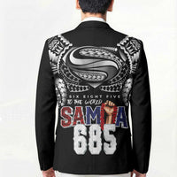 Super Samoa-Six Eight Five to The World Blazer Traditional Samoan Tattoo Black Color LT03 - Polynesian Pride