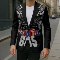 Super Samoa-Six Eight Five to The World Blazer Traditional Samoan Tattoo Black Color LT03 - Polynesian Pride