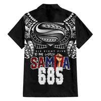 Super Samoa-Six Eight Five to The World Family Matching Off The Shoulder Long Sleeve Dress and Hawaiian Shirt Traditional Samoan Tattoo Black Color LT03 - Polynesian Pride