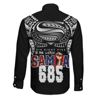 Super Samoa-Six Eight Five to The World Family Matching Off Shoulder Short Dress and Hawaiian Shirt Traditional Samoan Tattoo Black Color LT03 - Polynesian Pride