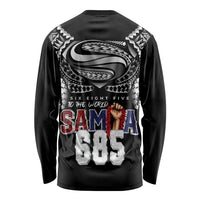 Super Samoa-Six Eight Five to The World Long Sleeve Shirt Traditional Samoan Tattoo Black Color LT03 - Polynesian Pride