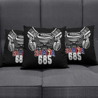 Super Samoa-Six Eight Five to The World Pillow Cover Traditional Samoan Tattoo Black Color