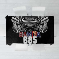 Super Samoa-Six Eight Five to The World Tablecloth Traditional Samoan Tattoo Black Color