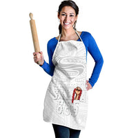 Super Samoa-Six Eight Five to The World Apron Traditional Samoan Tattoo All White