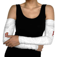 Super Samoa-Six Eight Five to The World Arm Sleeves Traditional Samoan Tattoo All White LT03 - Polynesian Pride