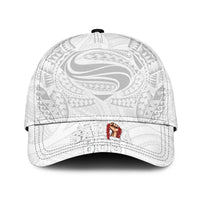 Super Samoa-Six Eight Five to The World Classic Cap Traditional Samoan Tattoo All White
