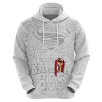Super Samoa-Six Eight Five to The World Hoodie Traditional Samoan Tattoo All White LT03 - Polynesian Pride