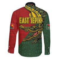 Sepik River Crocodile & Arts Festival Melanesian Pattern Family Matching Off The Shoulder Long Sleeve Dress and Hawaiian Shirt LT03 - Polynesian Pride