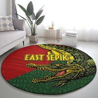Sepik River Crocodile & Arts Festival Melanesian Pattern Round Carpet LT03 - Polynesian Pride