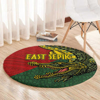 Sepik River Crocodile & Arts Festival Melanesian Pattern Round Carpet LT03 - Polynesian Pride