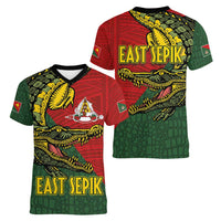 Sepik River Crocodile & Arts Festival Melanesian Pattern Women V-Neck T-Shirt