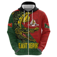 Sepik River Crocodile & Arts Festival Melanesian Pattern Zip Hoodie LT03 - Polynesian Pride