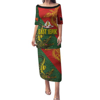 Sepik River Crocodile & Arts Festival Family Matching Puletasi and Hawaiian Shirt Bird-of-paradise Melanesian Tattoo