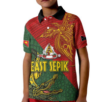 Sepik River Crocodile & Arts Festival Kid Polo Shirt Bird-of-paradise Melanesian Tattoo