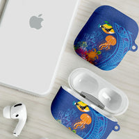 Hawaiian Funny Fruits Sea Animals AirPods Case Mango Reef Triggerfish and Pineapple Turtle and Mandarin Jellyfish