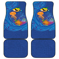 Hawaiian Funny Fruits Sea Animals Car Mats Mango Reef Triggerfish and Pineapple Turtle and Mandarin Jellyfish