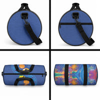 Hawaiian Funny Fruits Sea Animals Duffle Bag Mango Reef Triggerfish and Pineapple Turtle and Mandarin Jellyfish