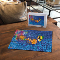 Hawaiian Funny Fruits Sea Animals Puzzle Mango Reef Triggerfish and Pineapple Turtle and Mandarin Jellyfish