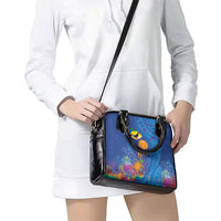 Hawaiian Funny Fruits Sea Animals Shoulder Handbag Mango Reef Triggerfish and Pineapple Turtle and Mandarin Jellyfish