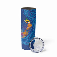 Hawaiian Funny Fruits Sea Animals Skinny Tumbler Mango Reef Triggerfish and Pineapple Turtle and Mandarin Jellyfish