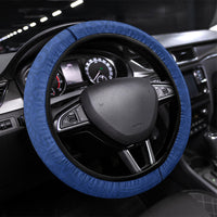 Hawaiian Funny Fruits Sea Animals Steering Wheel Cover Mango Reef Triggerfish and Pineapple Turtle and Mandarin Jellyfish