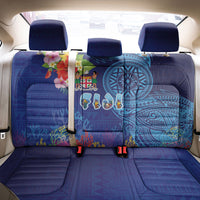Fiji Day Back Car Seat Cover Coral Reef with Tapa Motifs and Hibiscus Ocean Vibe