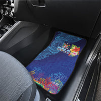 Fiji Day Car Mats Coral Reef with Tapa Motifs and Hibiscus Ocean Vibe
